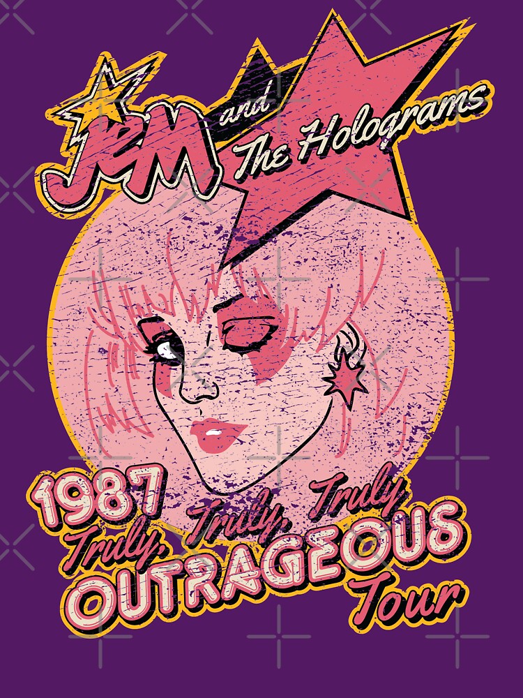 Jem and The Holograms Tour- Distressed by Nazonian Unisex , , , Long Sleeve Tee