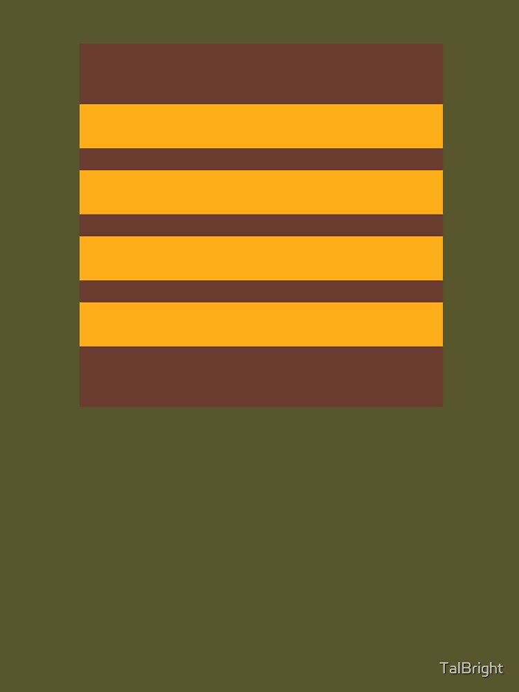 Retro vintage color stripes- yellow on brown by TalBright