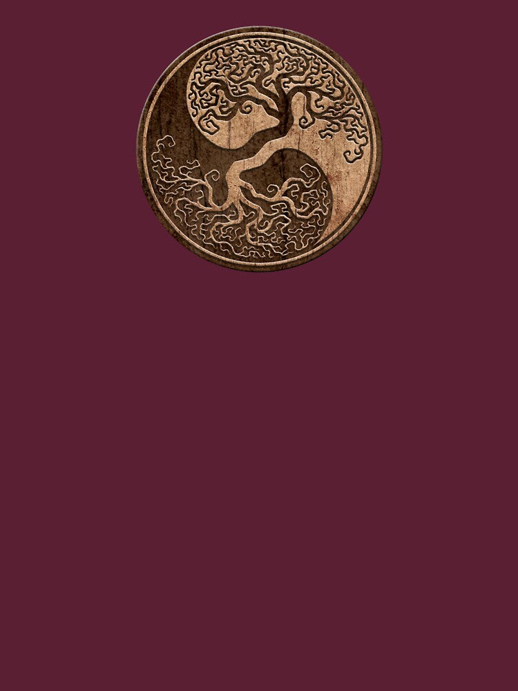 Rough Wood Grain Effect Tree of Life Yin Yang by JeffBartels