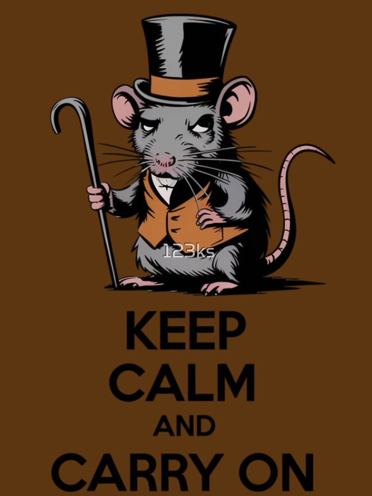 Banksy Rat - Keep Calm And Carry On by 123ks