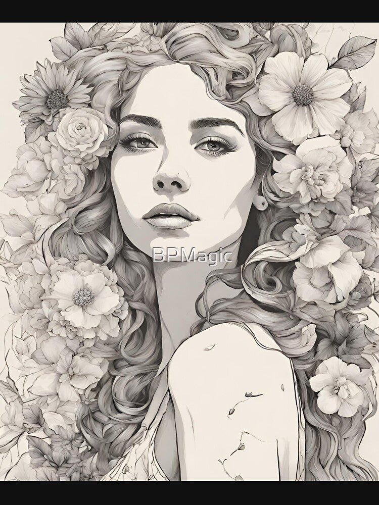 Carla, Lineart Wallart by BPMagic