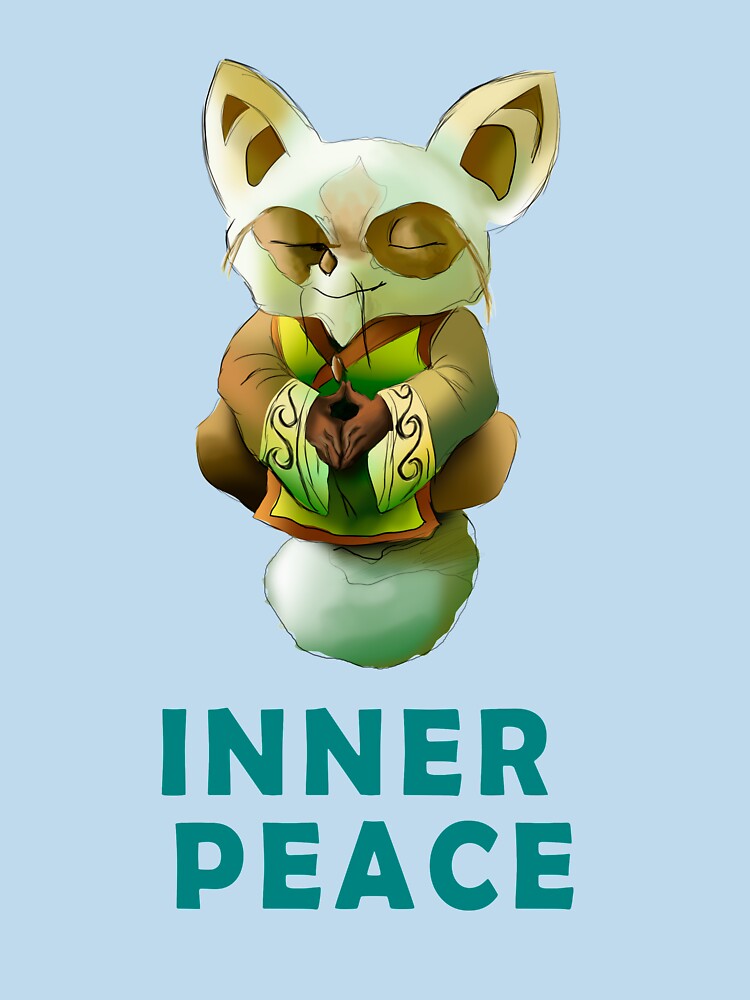 Master Shifu kunfu panda Inner peace graphics print by Peace-of-mind Unisex , , , Long Sleeve Tee
