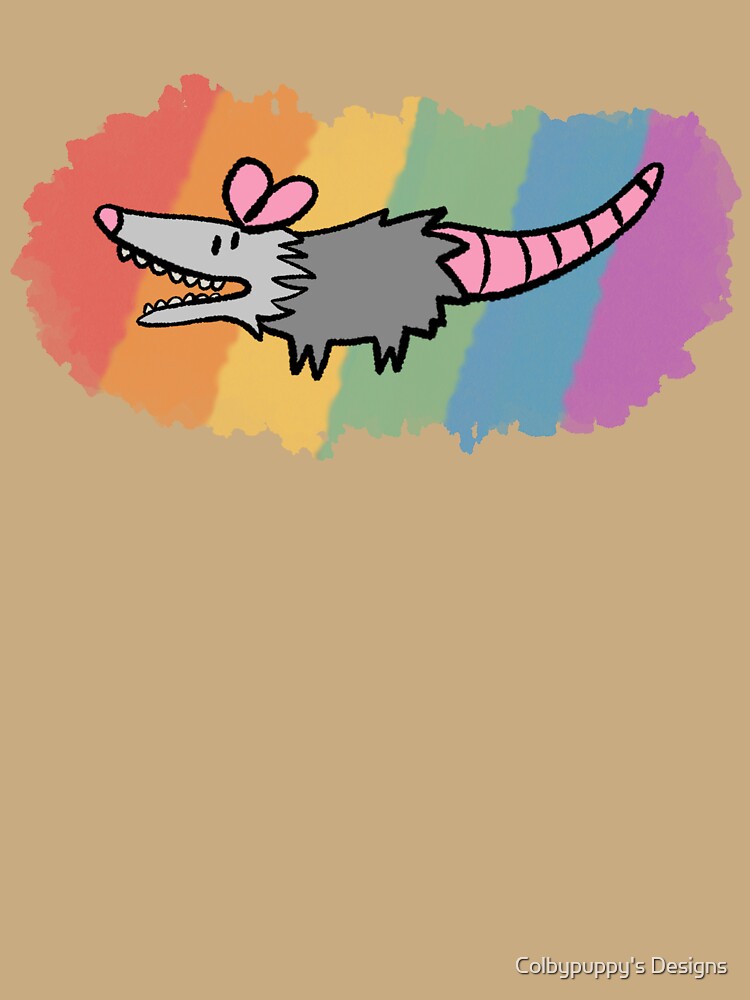 Rainbow Pride Possum by Colbypuppy's Designs Unisex , , , Long Sleeve Tee
