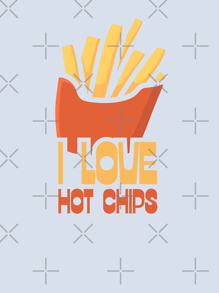 I Love Hot Chips by Dondonmart Unisex , , , Long Sleeve Tee