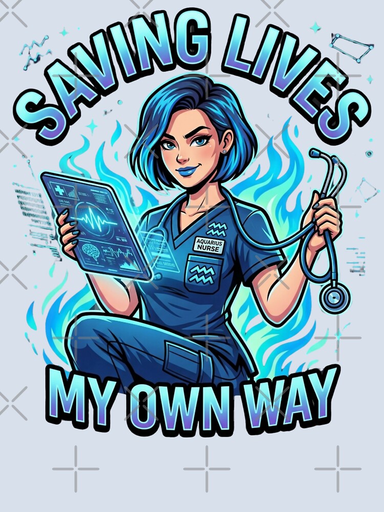 Aquarius Nurse – Saving Lives My Own Way Funny Unique Zodiac RN Gift Idea by Im-Ara Unisex , , , Long Sleeve Tee