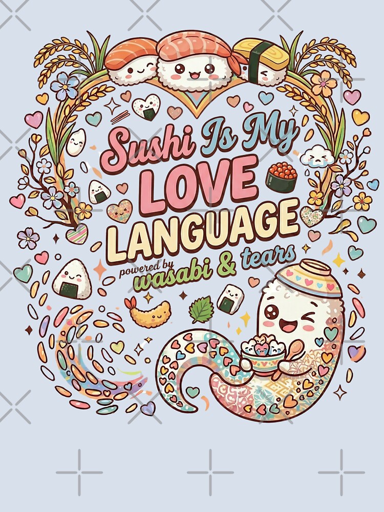 Sushi Is My Love Language Cute Funny Asian Food Lover AAPI by Im-Ara Unisex , , , Long Sleeve Tee
