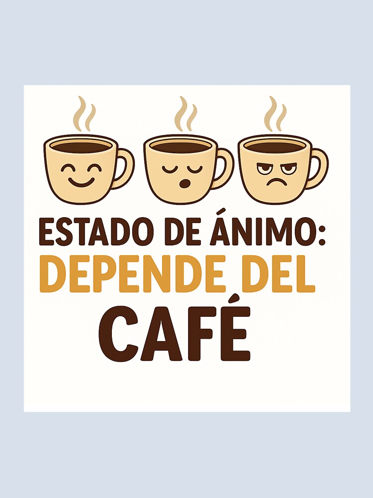 Mood depends on coffee - Funny design by BistreaDesign Unisex , , , Long Sleeve Tee
