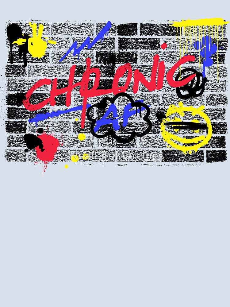 Chronic AF Urban Pop Graffiti – Primary Color Chaos by RealLifeMerchies Unisex , , , Long Sleeve Tee