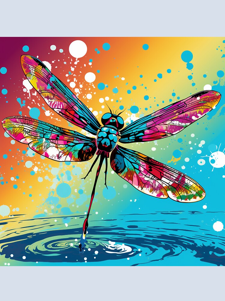 Dragonfly Pop Art 1 by AstroRisq Unisex , , , Long Sleeve Tee