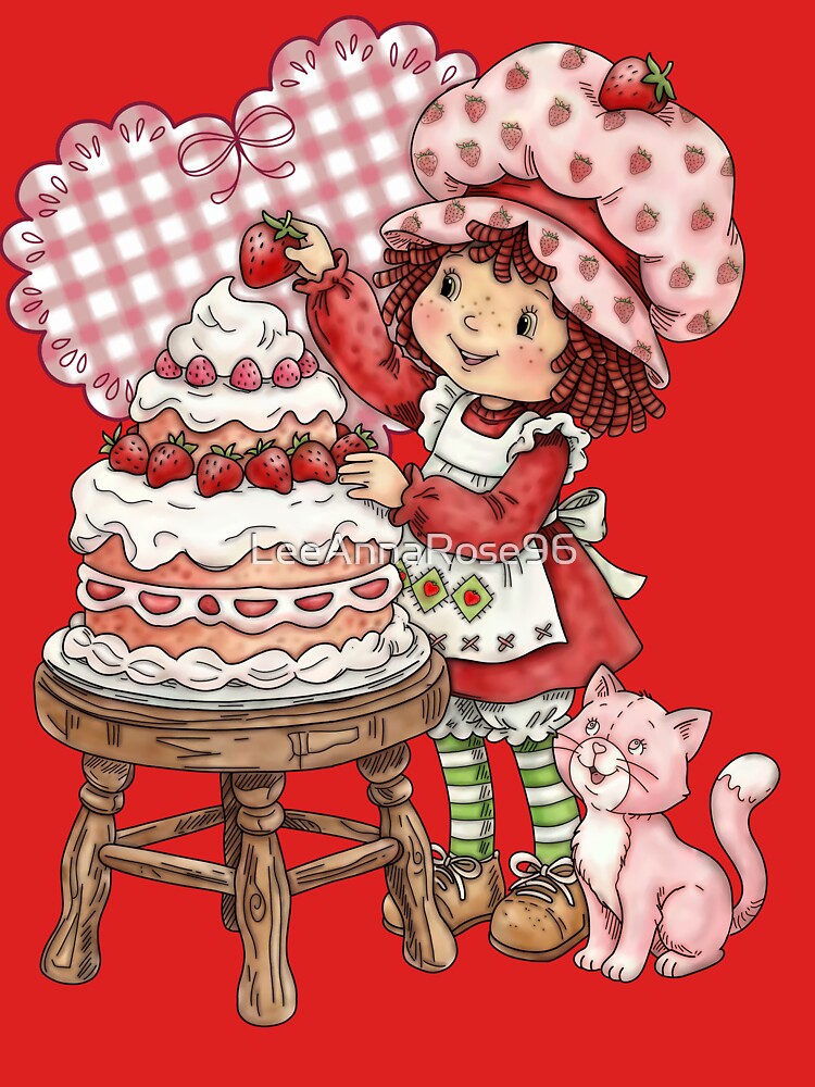 1980s Retro Strawberry Shortcake Baking by LeeAnnaRose96 Unisex , , , Long Sleeve Tee