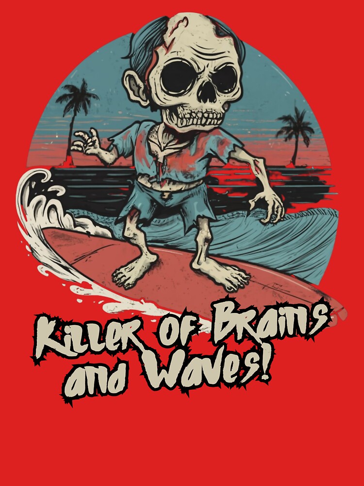 Surfing Zombie, killer of waves and brains, surf by Meandmyshop