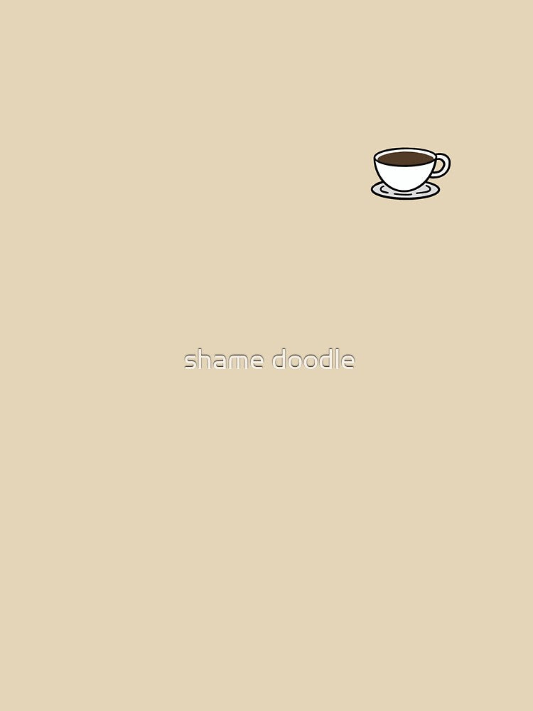 Tiny coffee - Original Hand Drawn Miniature by shame doodle
