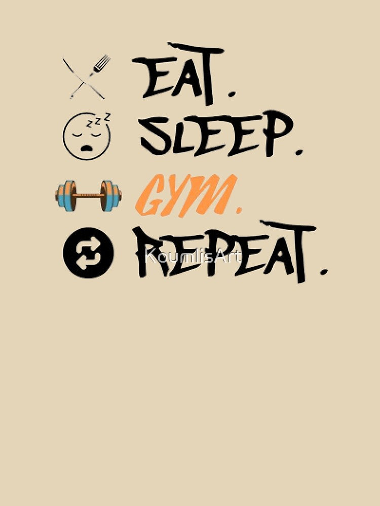 Eat Sleep Gym Repeat by KoumlisArt