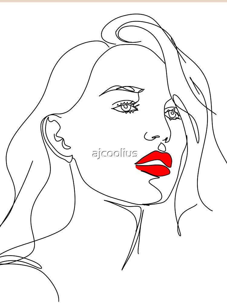 Copy of Woman 5 portrait -line art by ajcoolius