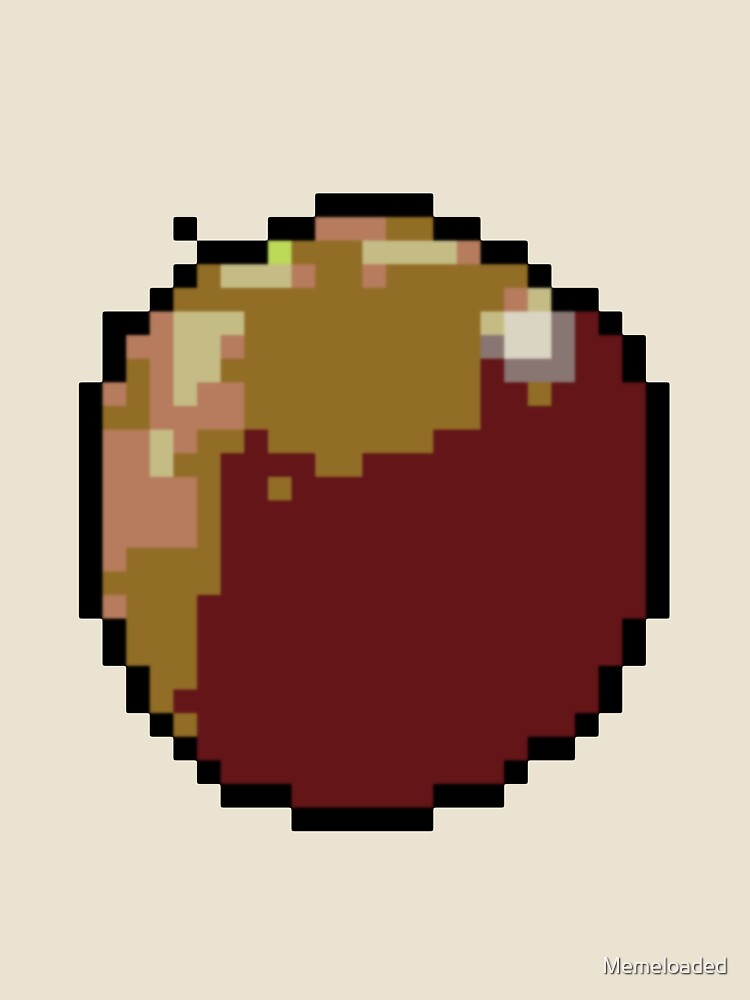 Pixel Art Brown Grape Fruit by Memeloaded Unisex , , , Long Sleeve Tee
