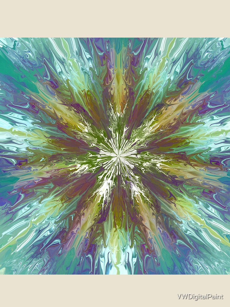 Abstract tie dye flower by VWDigitalPaint