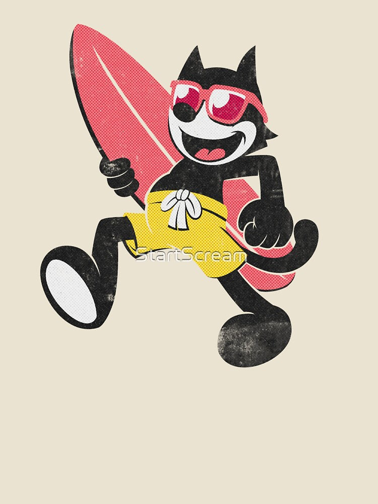 Felix the cat surfing by StartScream Unisex , , , Long Sleeve Tee