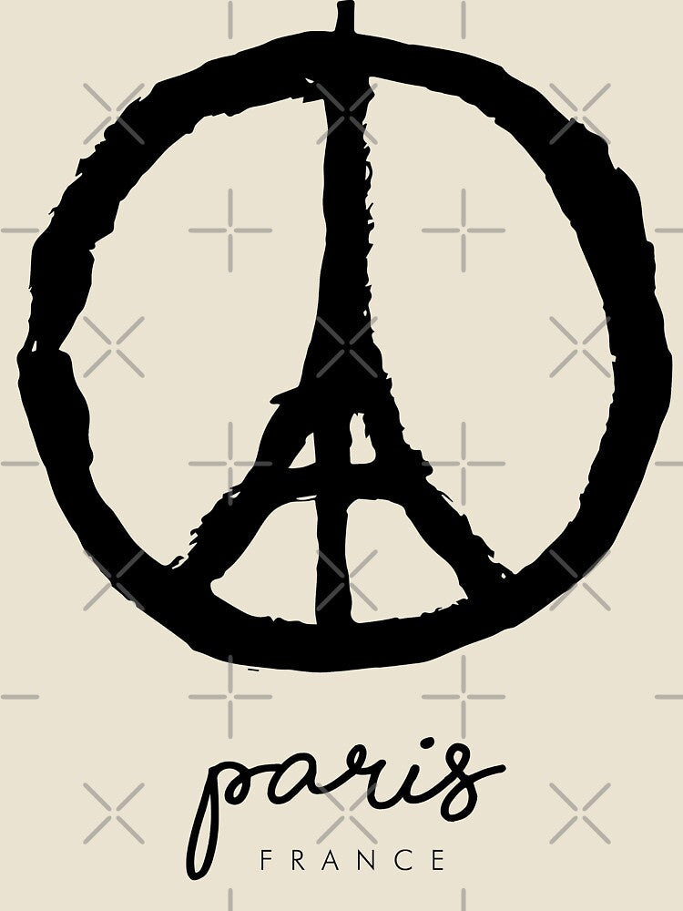 Peace for Paris - France Design Tour Eiffel Minimalist by Tropical Blood