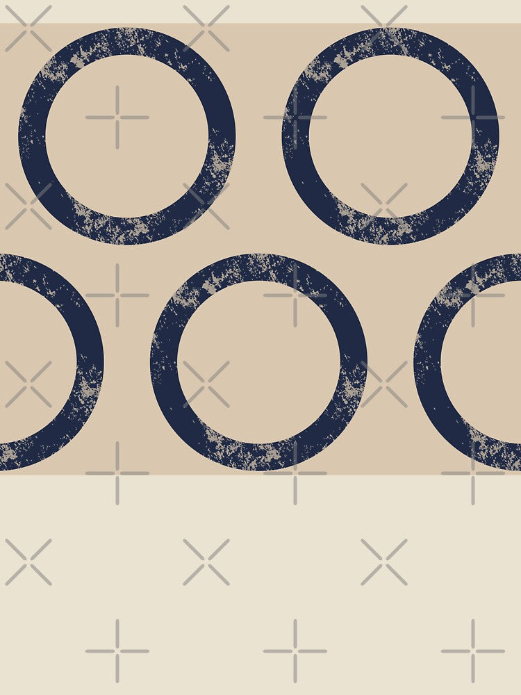 Textured Navy Rings on Tan by PSCSCo