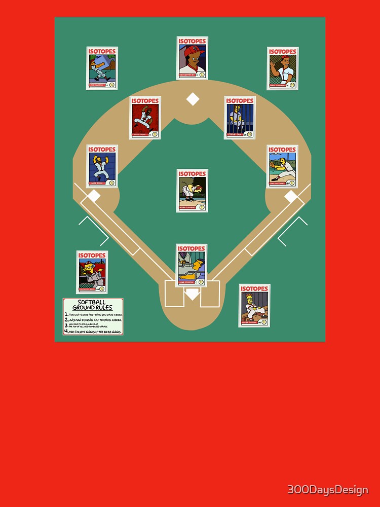 Isotopes Softball Starting 9 Card Collection by Bored Imagination Unisex , , , Long Sleeve Tee