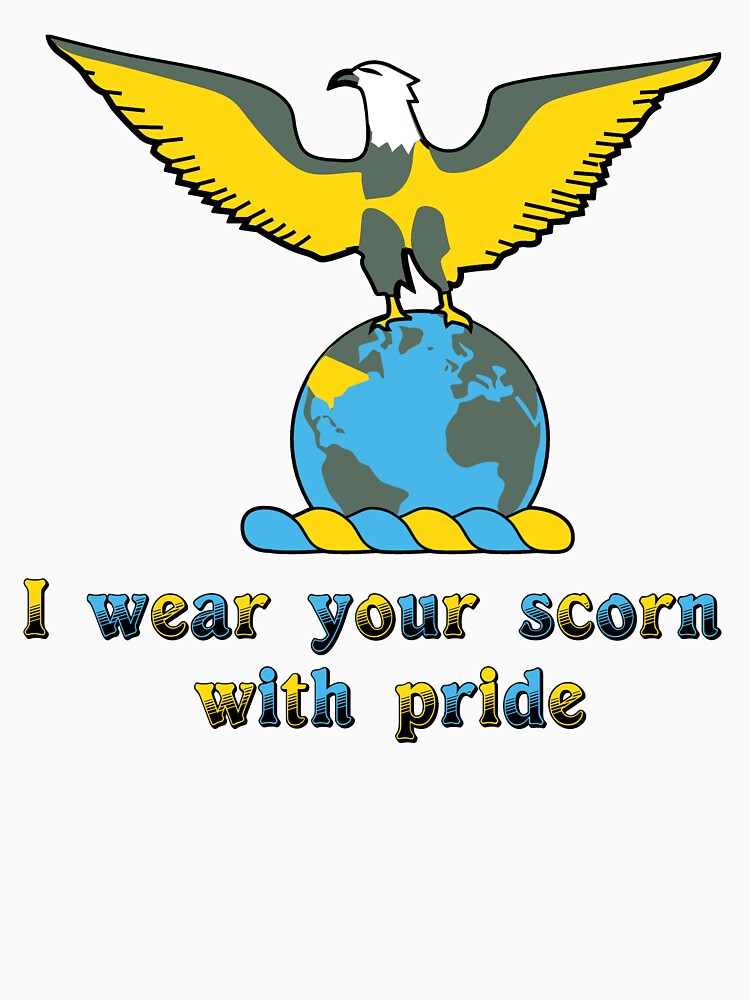 I wear your scorn with pride (eagle) by SolidEarthArt Unisex , , , Long Sleeve Tee