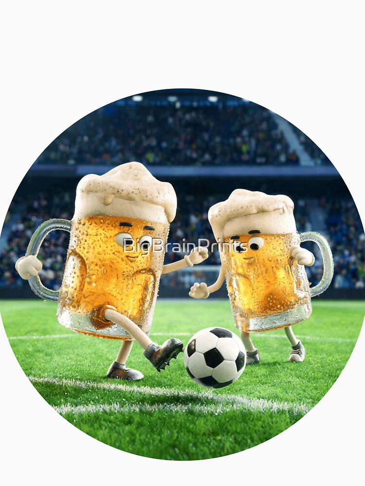 Beers football by BigBrainPrints Unisex , , , Long Sleeve Tee