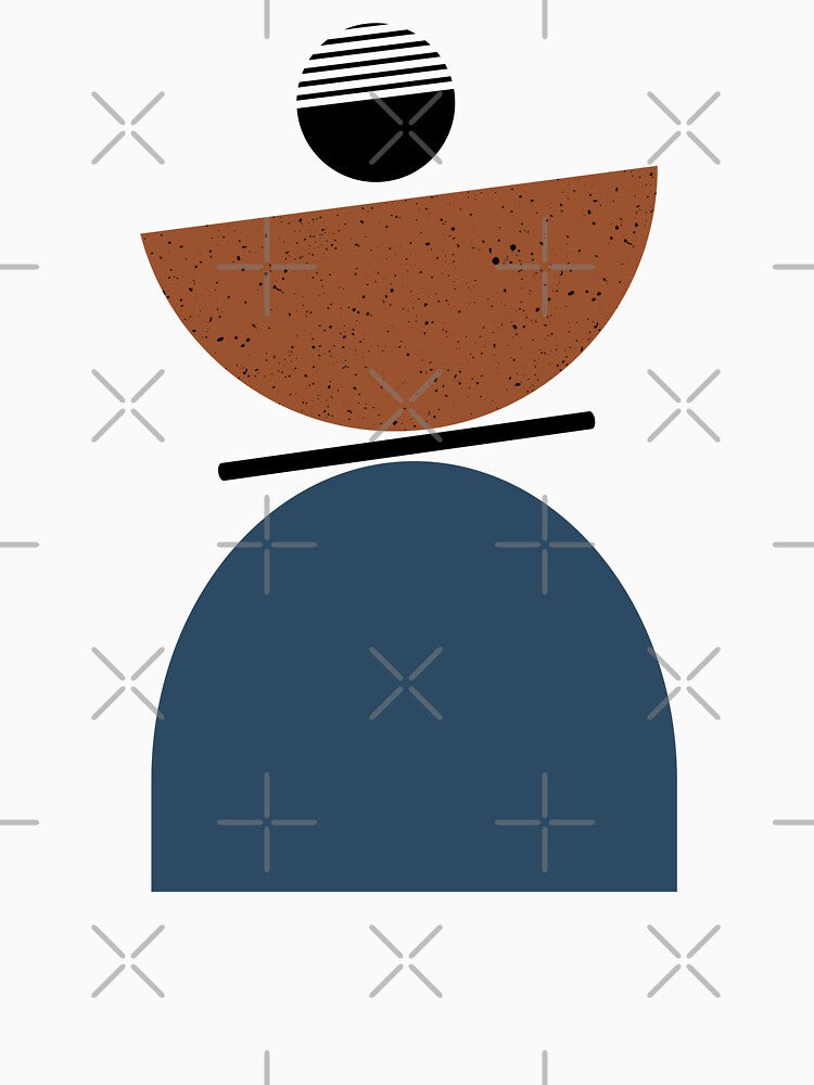 Unbalance Blue And Brown by ArunikaPrints