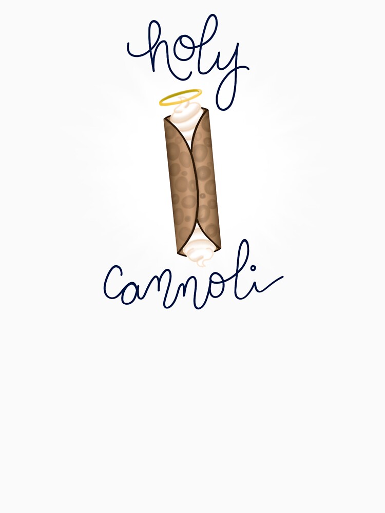 Punny Art, Holy Cannoli, Cannoli Pun by StephGordoArt Unisex , , , Long Sleeve Tee
