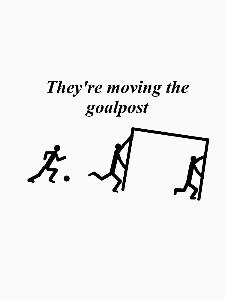 They're moving the goalpost football term by 6059 Unisex , , , Long Sleeve Tee