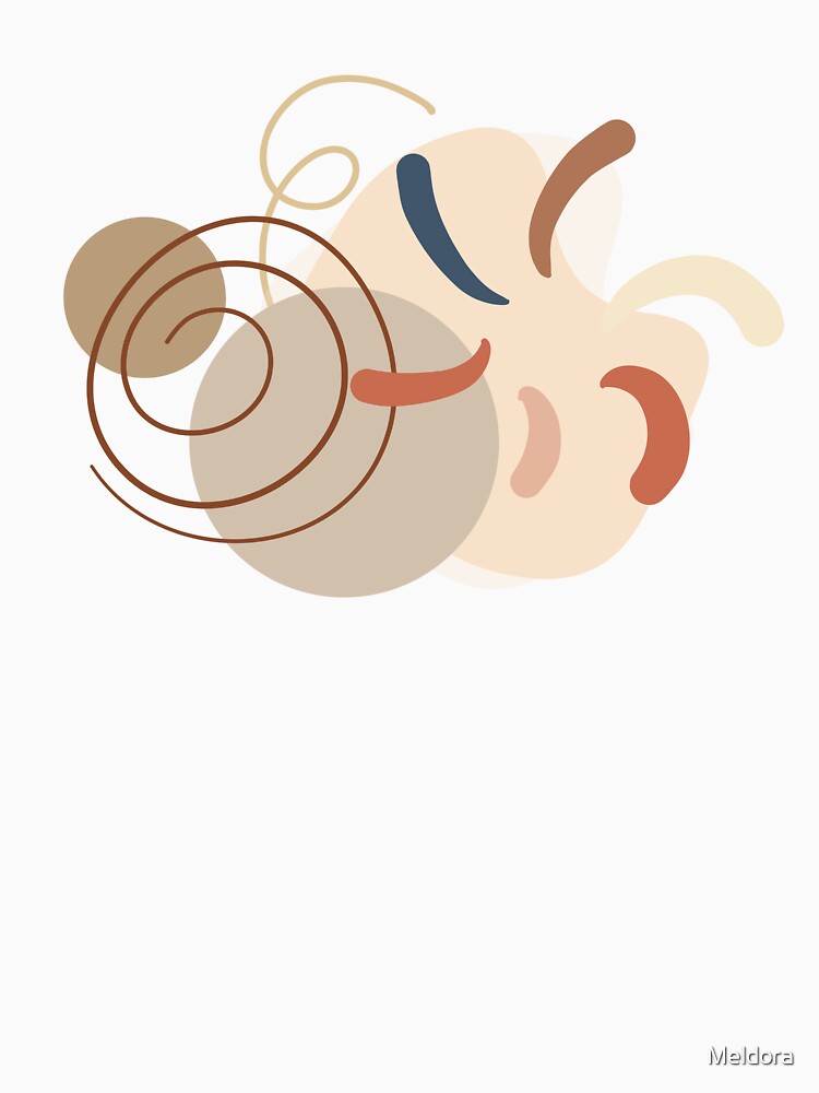 Whispers in Beige – Abstract Organic Swirl Art by Meldora