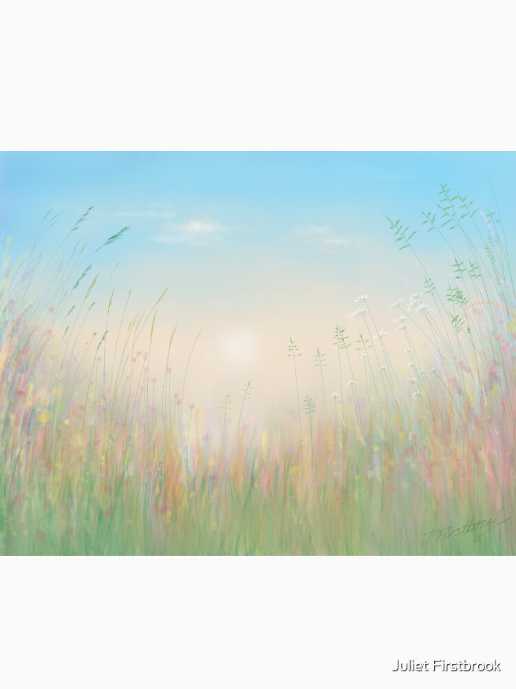 Modern, Bright, Pastel, Meadow Design by Juliet Firstbrook Unisex , , , Long Sleeve Tee