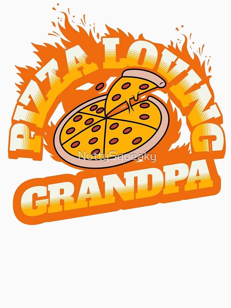 Pizza Loving Grandpa by NuttySqueaky Unisex , , , Long Sleeve Tee
