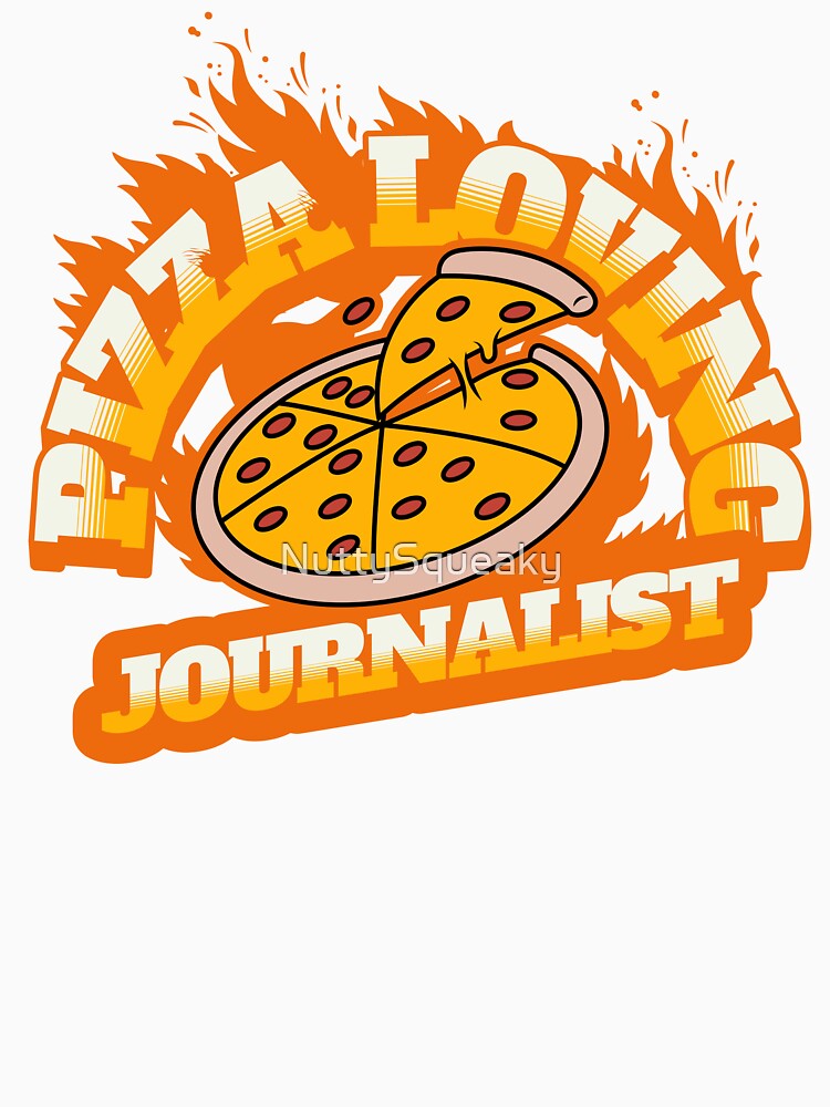 Pizza Loving Journalist by NuttySqueaky Unisex , , , Long Sleeve Tee