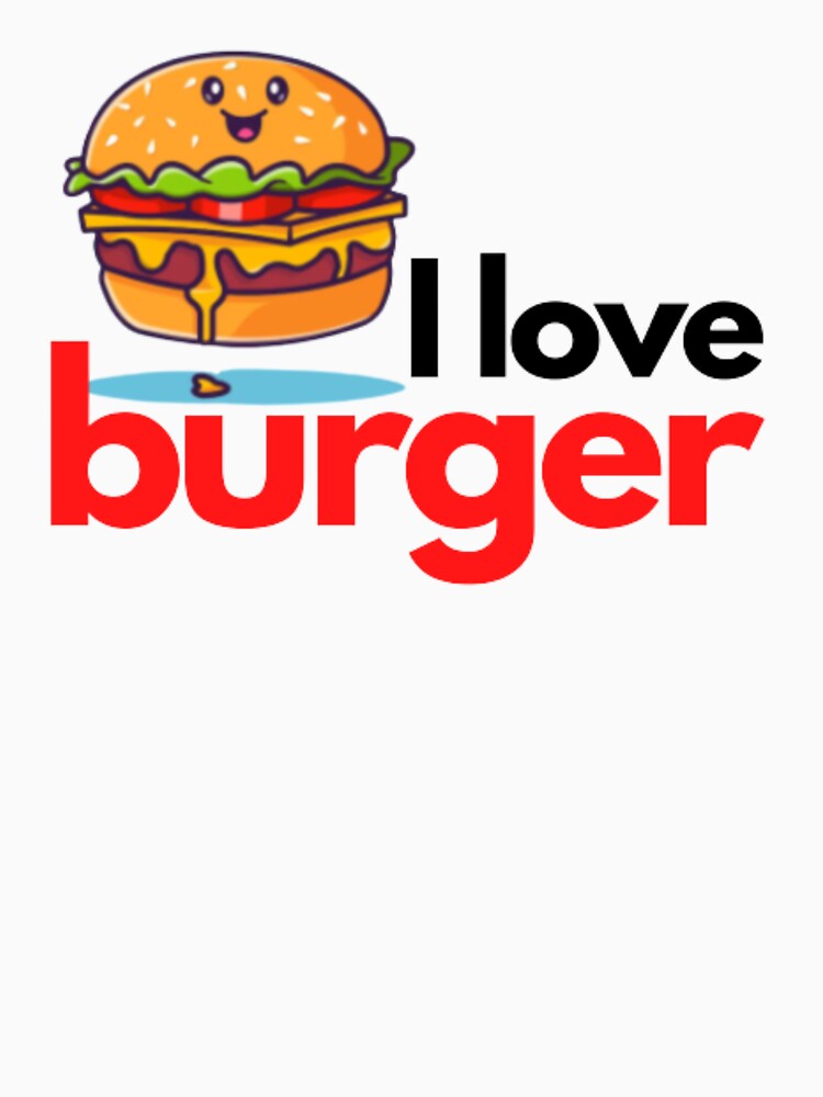 I LOVE BURGER - Hamburger - I love the hamburger by MoshisooPrint Unisex , , , Long Sleeve Tee