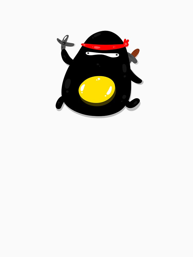 Eggously Ninja | Funny Kawaii Egg by eggously Unisex , , , Long Sleeve Tee