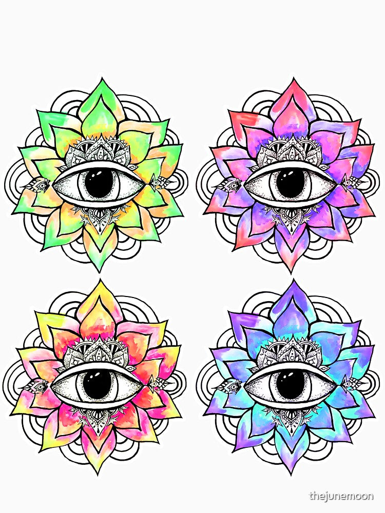 Psychedelic Seeing Eye Lotus by thejunemoon