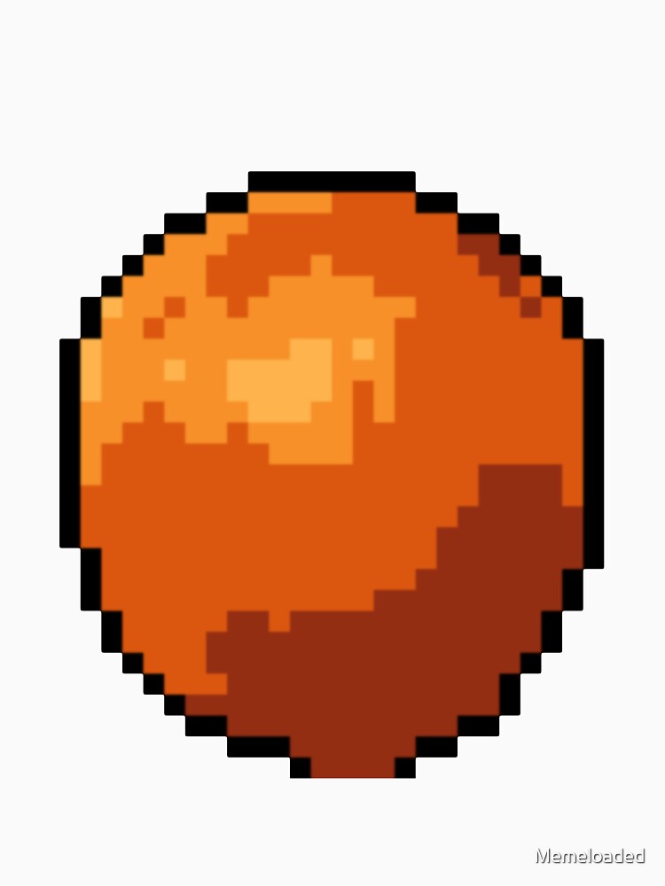 Pixel Art Orange Fruit by Memeloaded Unisex , , , Long Sleeve Tee
