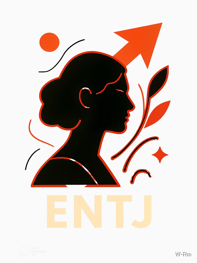 ENTJ Personality Abstract Art – MBTI Design (Center Print) by W-Rm Unisex , , , Long Sleeve Tee