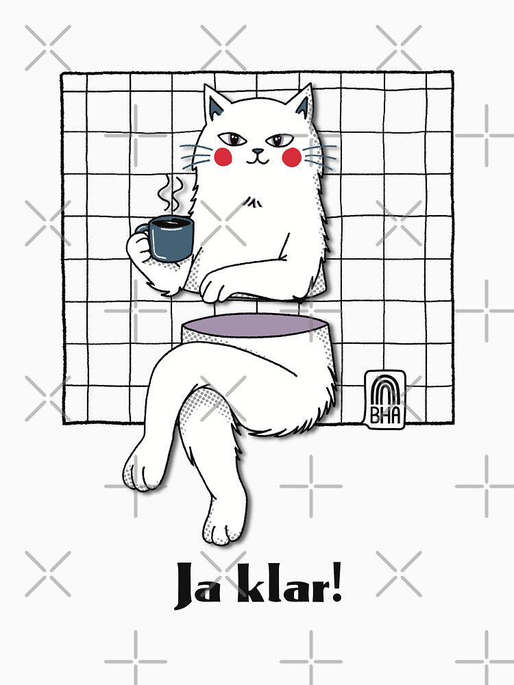 No. 13 RB, yes of course! - #cat #coffee #chill by BHA- Unisex , , , Long Sleeve Tee