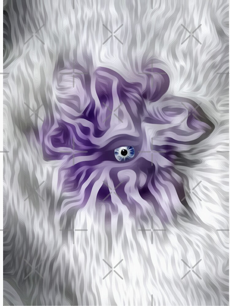 psychedelic alien flower with eye by Cyberomiz