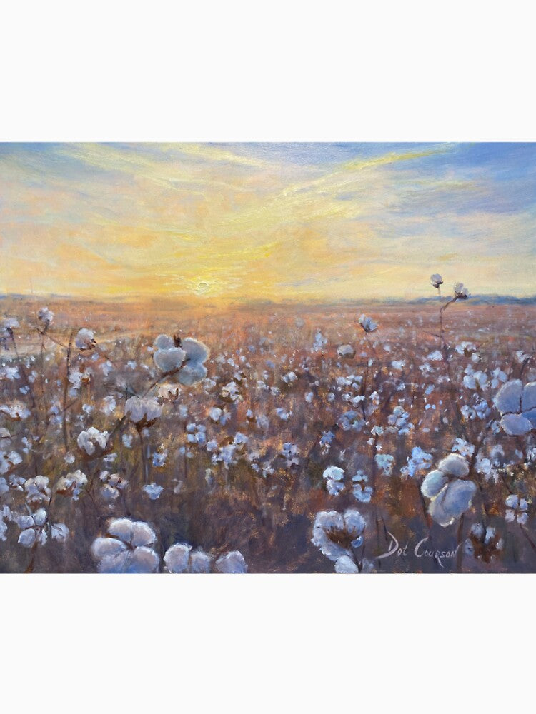 Artist Dot Courson, "Cotton Field" ©2020 by Mississippiart Unisex , , , Long Sleeve Tee