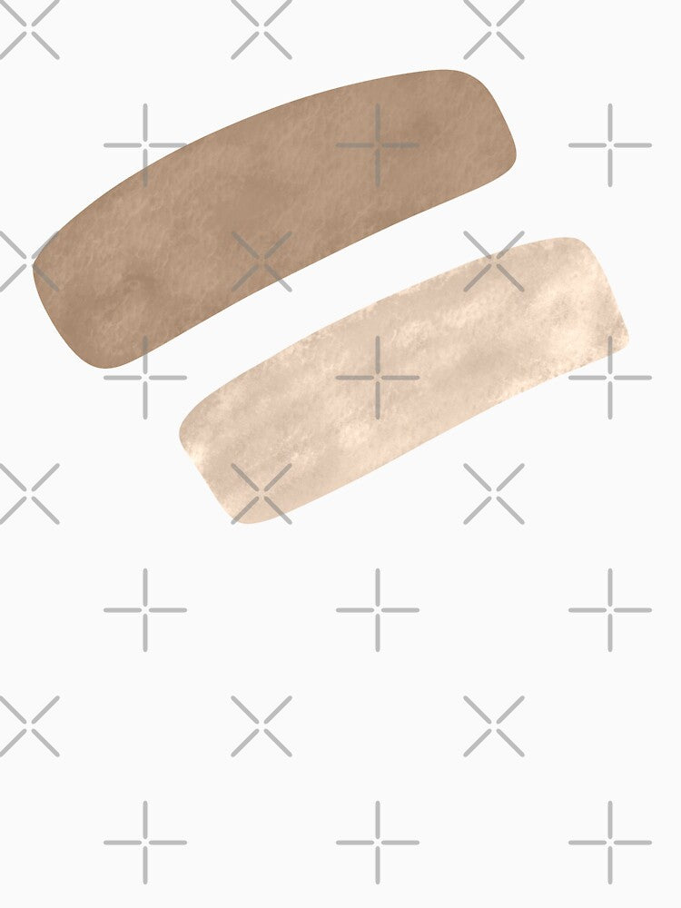 Two Neutral Colored Shapes by ArtforDailyLife