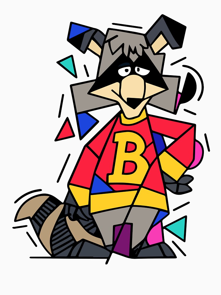 Bert from The Raccoons in Abstract Style by ToniMacarroni Unisex , , , Long Sleeve Tee