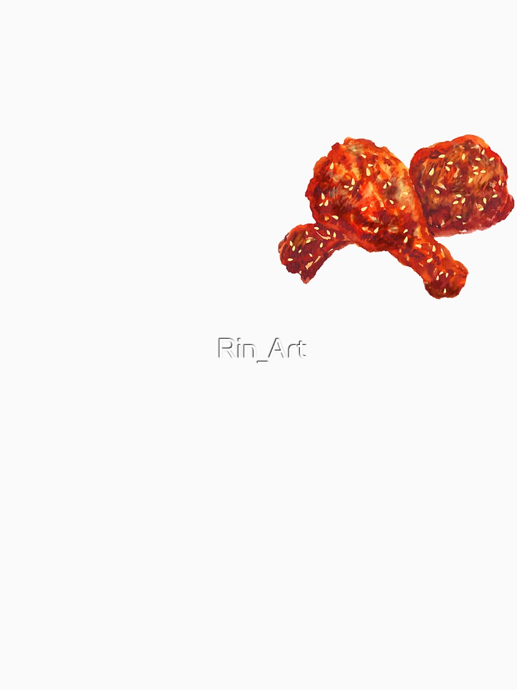 Watercolor Korean Sweet and Spicy Chicken by Rin_Art Unisex , , , Long Sleeve Tee