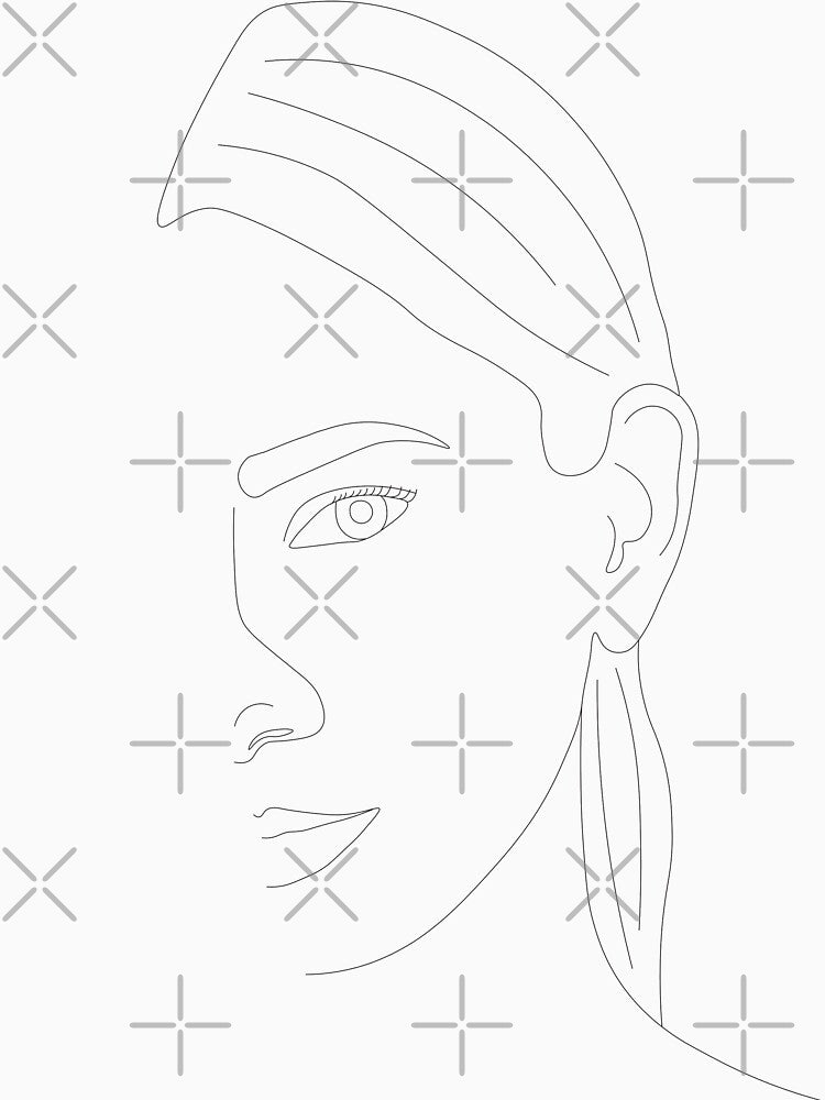 C.J. Line Art Portrait by lauren paulin
