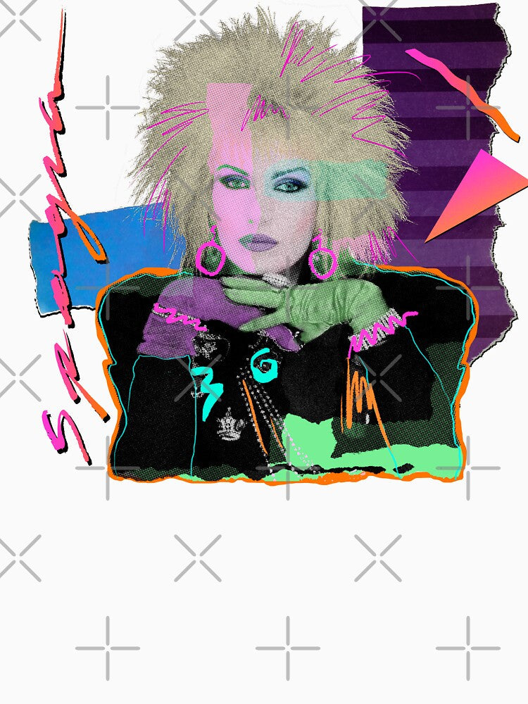 IVANA 80S STYLE COLORS PURPLE BACKGROUND by DISCODISCOMX by DiscoDiscoMx Unisex , , , Long Sleeve Tee