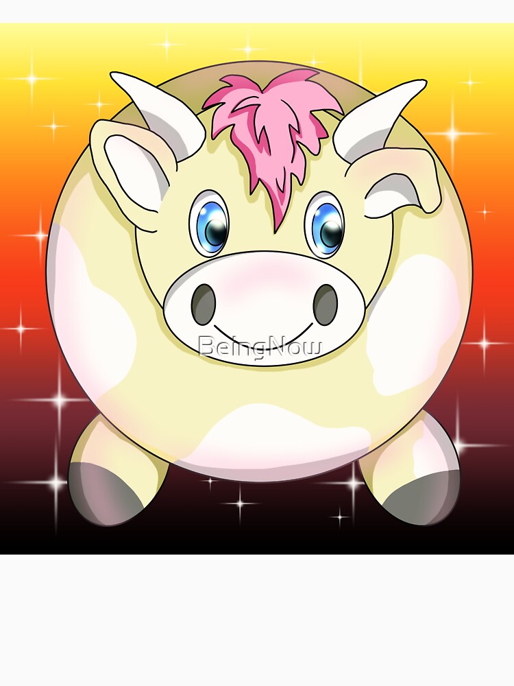 sunset kawaii cow by BeingNow Unisex , , , Long Sleeve Tee