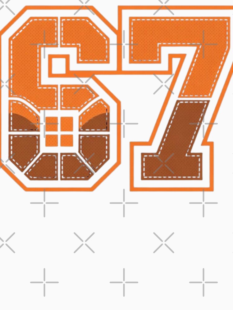 Basketball 67 Six Seven 6 7- Gen Alpha Meme by GrumpySableye Unisex , , , Long Sleeve Tee