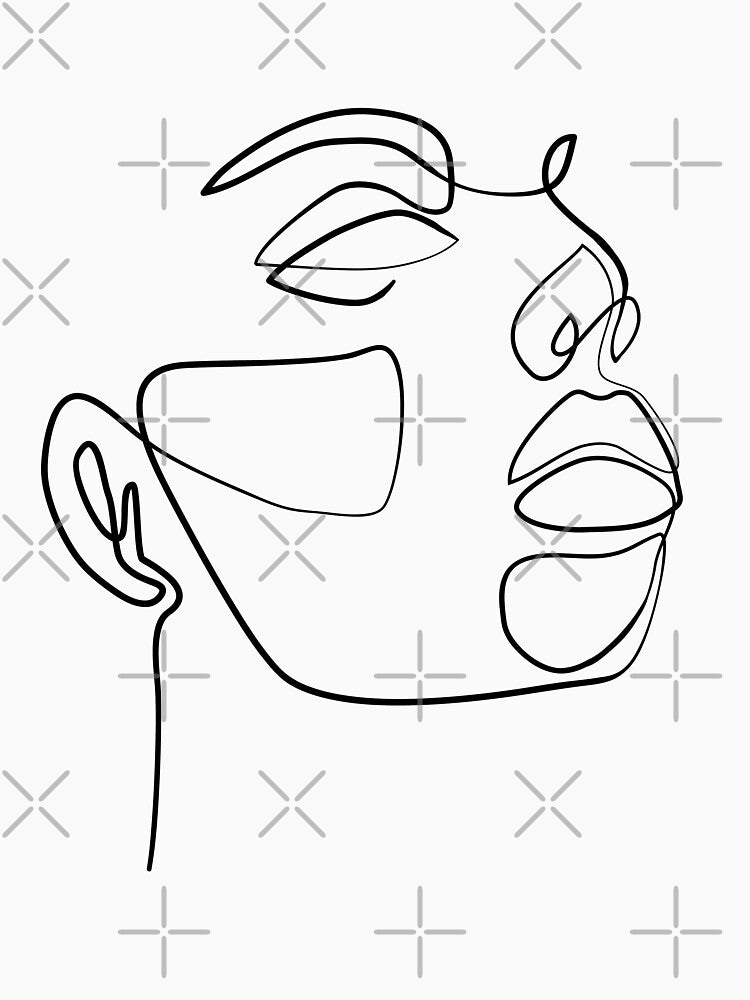 Woman portrait - Minimal line art by InspiRin