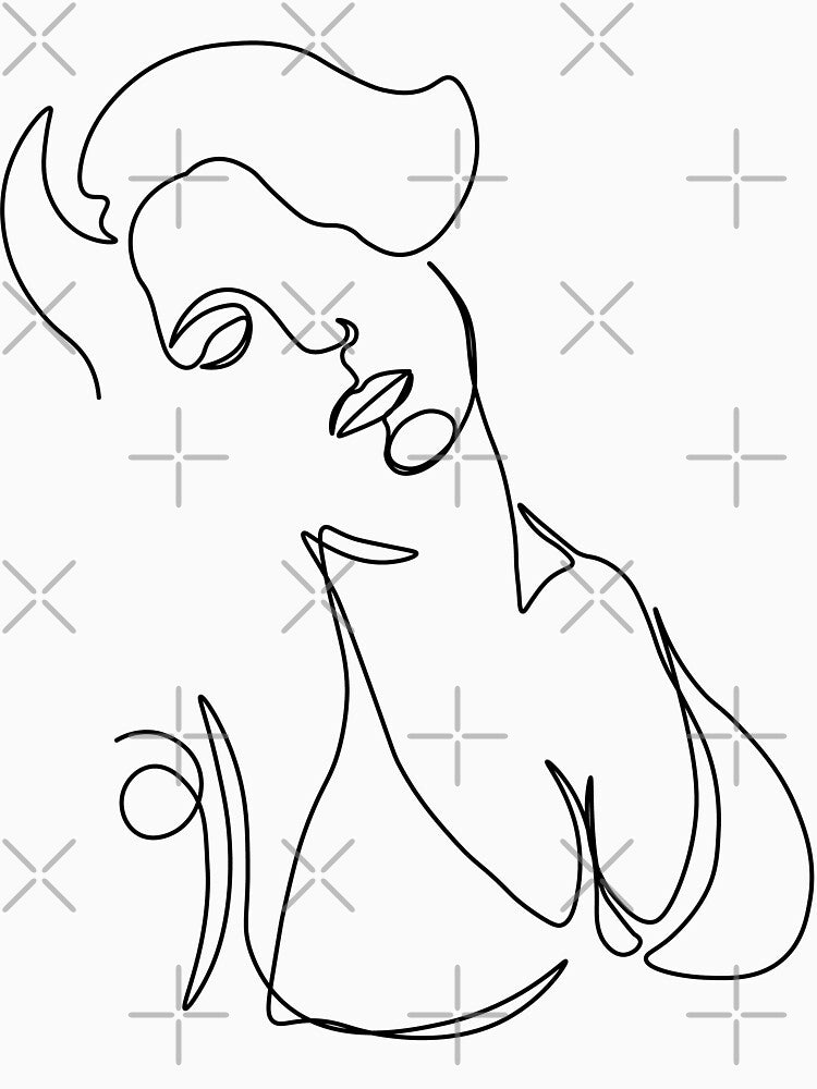 Beautiful woman one line drawing for wall. Beautiful Woman One Continuous Line Female by JSWDESIGNS